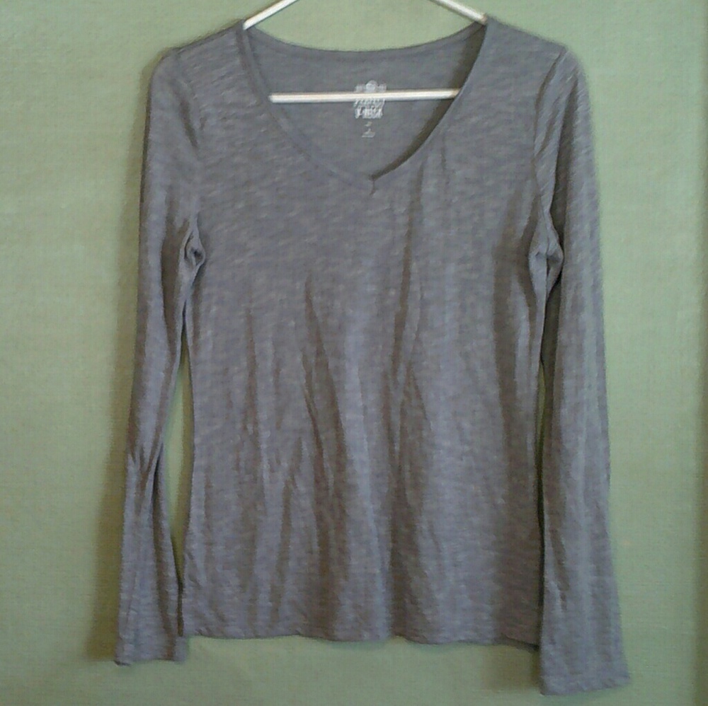SO Perfect V Neck Long Sleeve Shirt